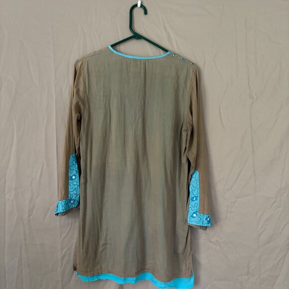 Funky People Womens Tunic Dress Size Medium Sequins Boho Festival Lightweight - Picture 6 of 9